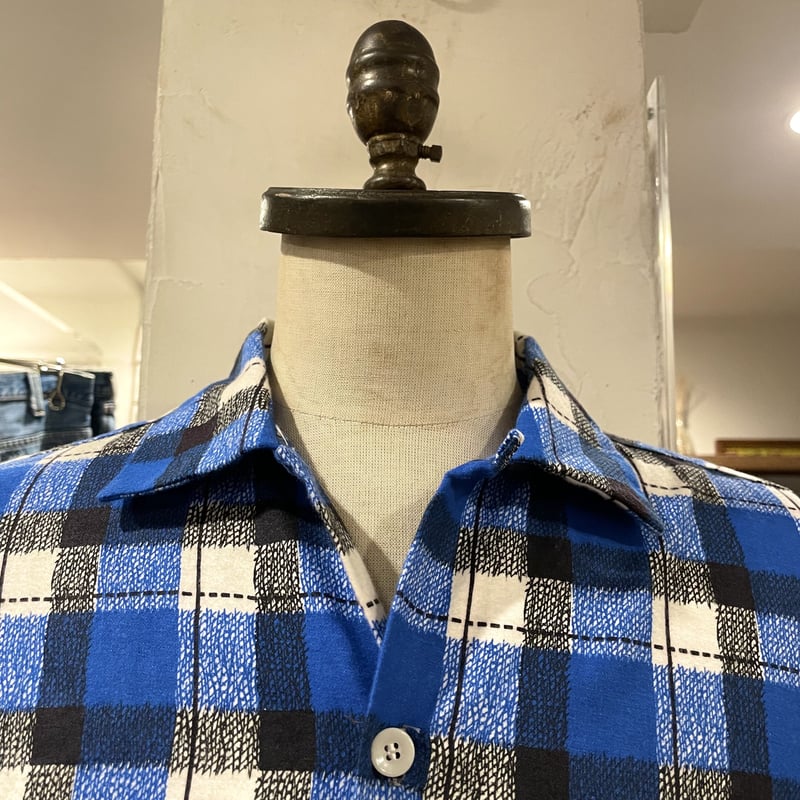 50s Norwood プリントネルシャツ DEAD STOCK オープンカラー 50s Norwood プリントネルシャツ DEAD STOCK オープンカラー