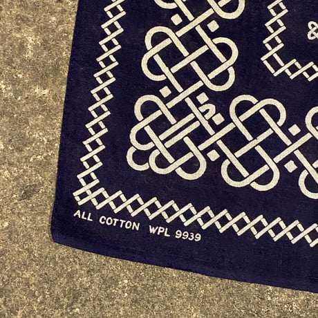 Bandana　ヴィテージバンダナ　虎　50s　紺　新品　(S0302)