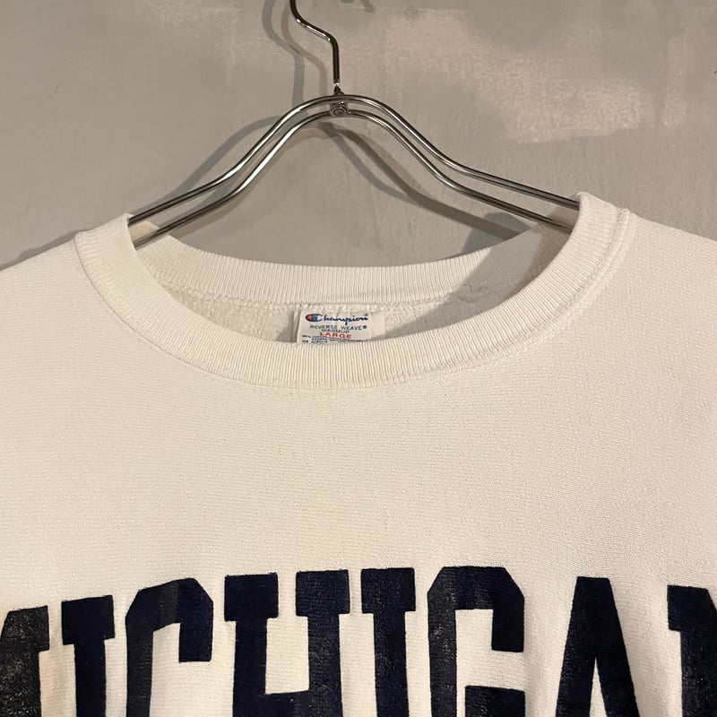 80s Champion Reverse Weave リバースウィーブ MICHIGAN 白色 80s Champion Reverse Weave リバースウィーブ MICHIGAN 白色