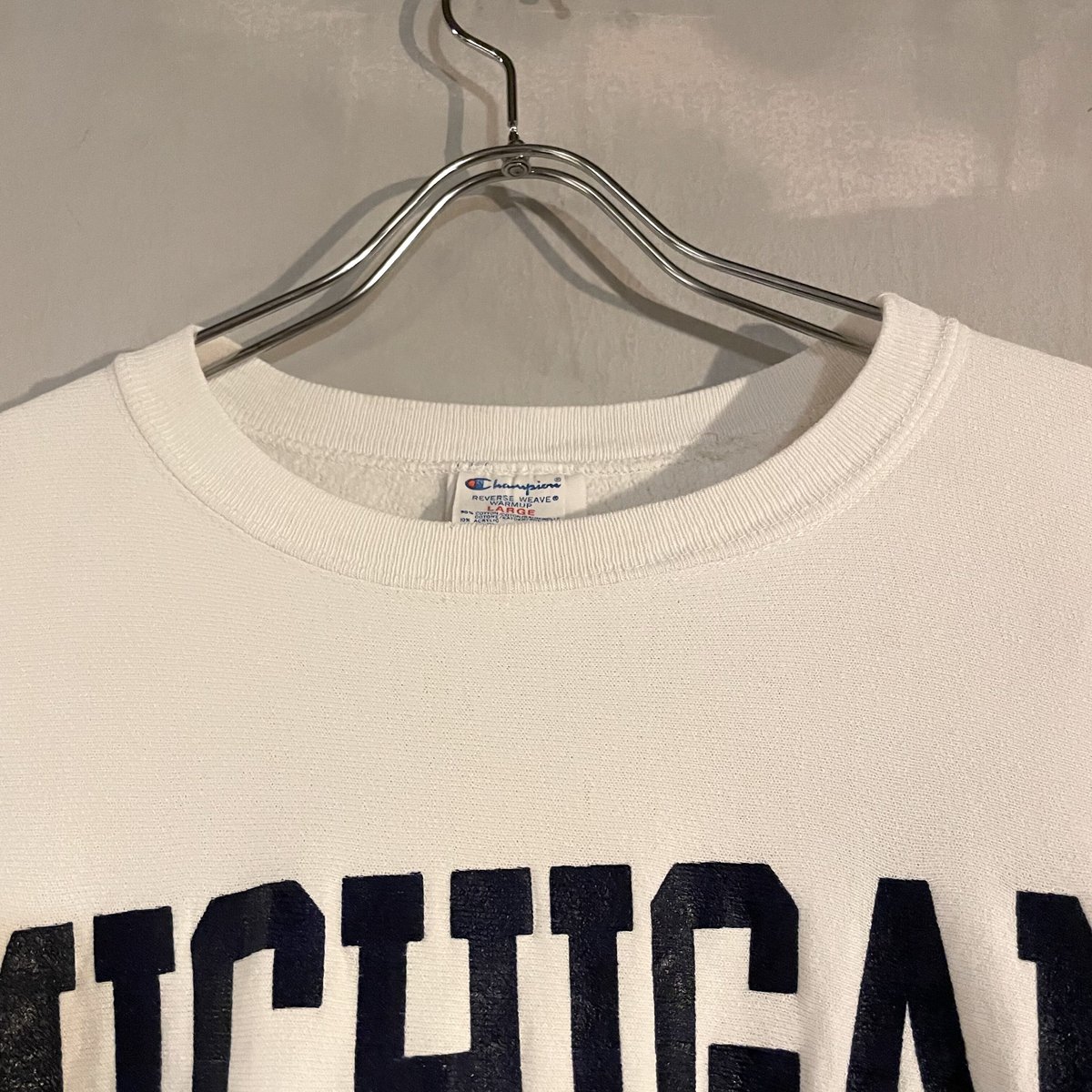 ばんちMICHIGAN チャンピオン　リバースウィーブ　トリコ　ケアタグ MICHIGAN チャンピオン リバースウィーブ トリコ ケアタグ