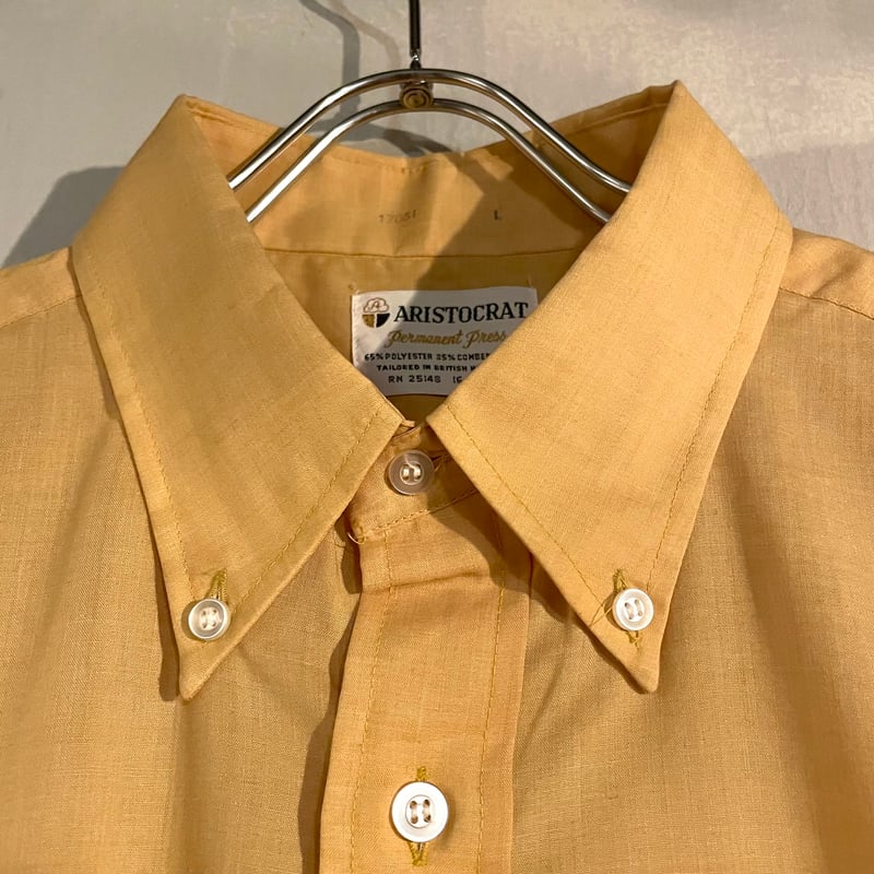 60s ARISTOCRAT S/S ボタンダウンシャツ 3点留BD ヴィンテージシャツ Si
