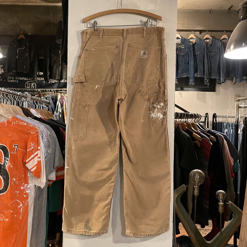 70s Carhartt ダック地 ペインターパンツ ダブルニー 33×28 USA 70s Carhartt ダック地 ペインターパンツ ダブルニー 33×28 USA