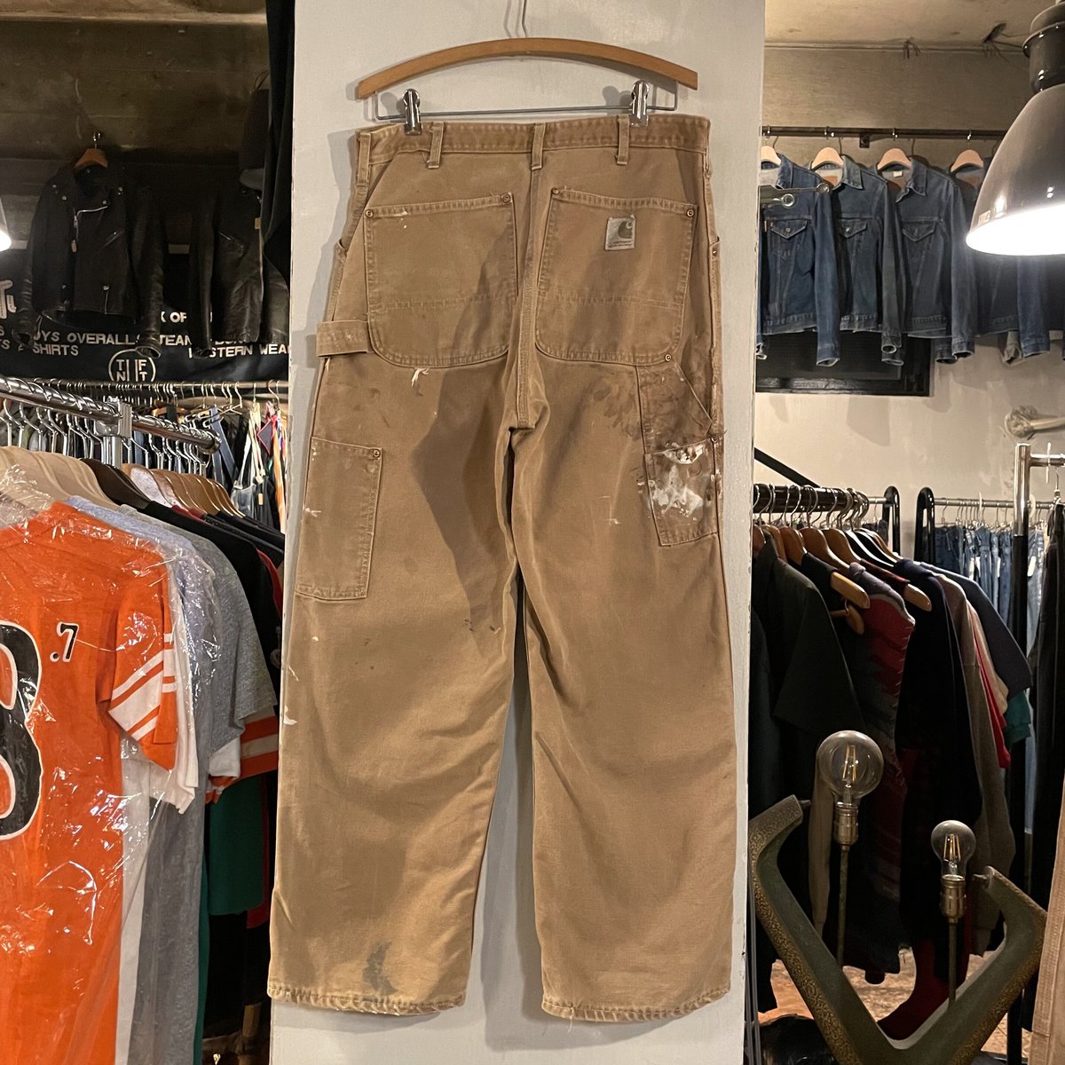 70s Carhartt ダック地 ペインターパンツ ダブルニー 33×28 USA