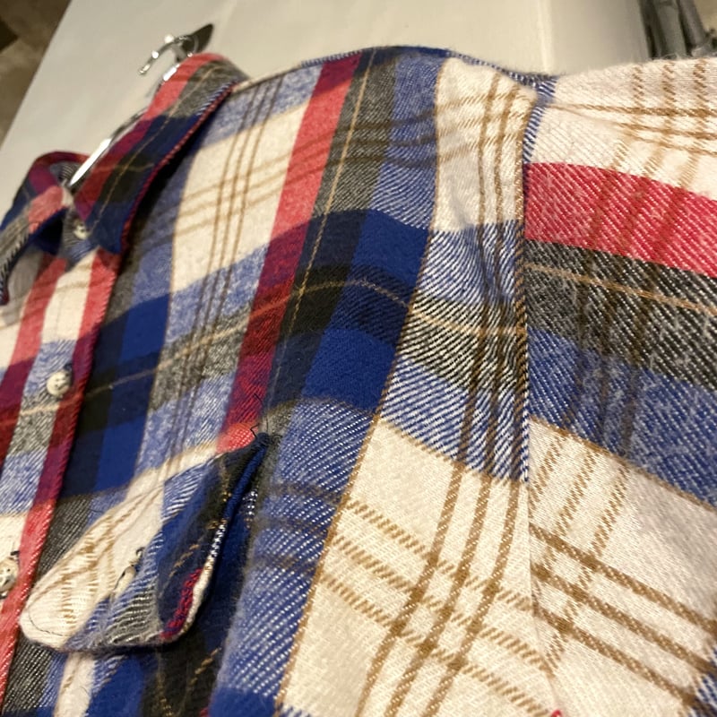 70s FIVE BROTHER ネルシャツ ファイブブラザー USA製 コットンシャツ