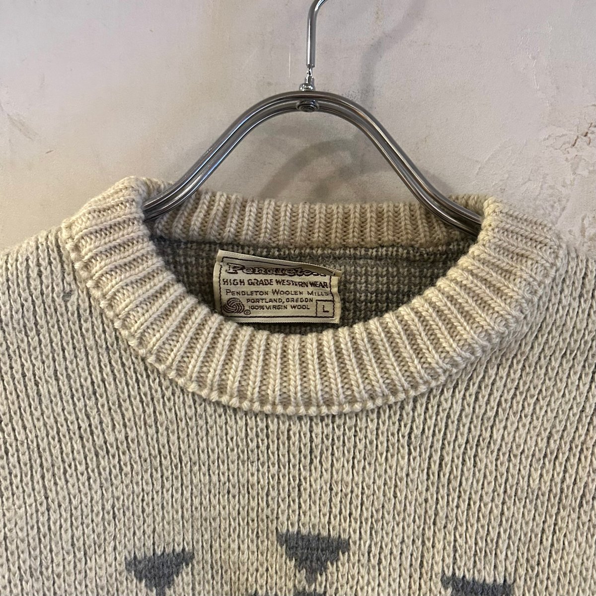 70s Pendleton ネイティブ柄ニット ペンドルトン WOOL 100 70s Pendleton ネイティブ柄ニット ペンドルトン WOOL 100