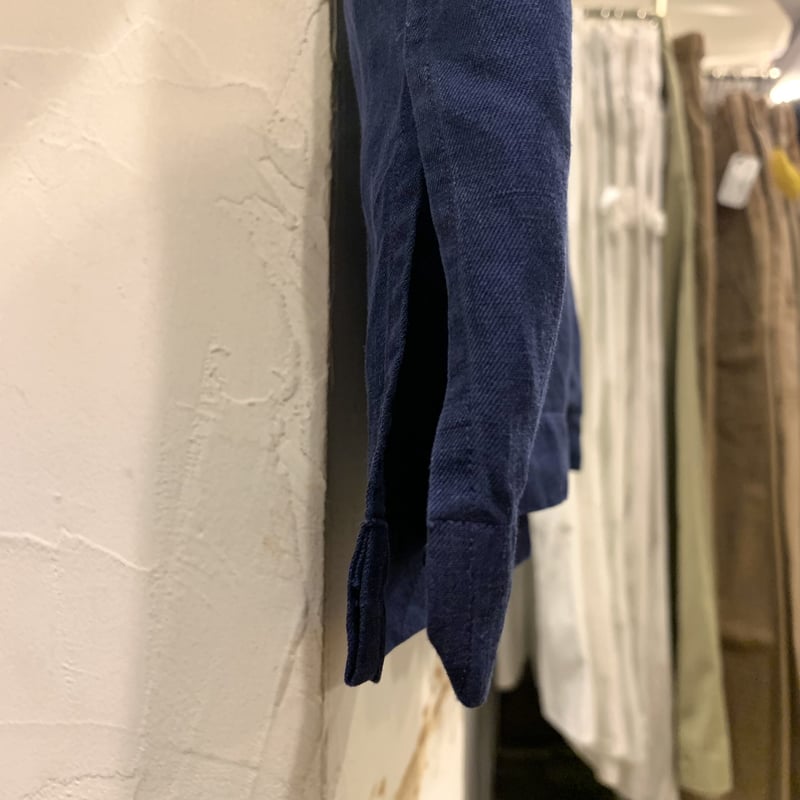 90'S リネン 濃紺 開襟シャツ Polo by RalphLauren S Polo Ralph Lauren Linen Silk Open Collar S/S Shirt 紺 3XB