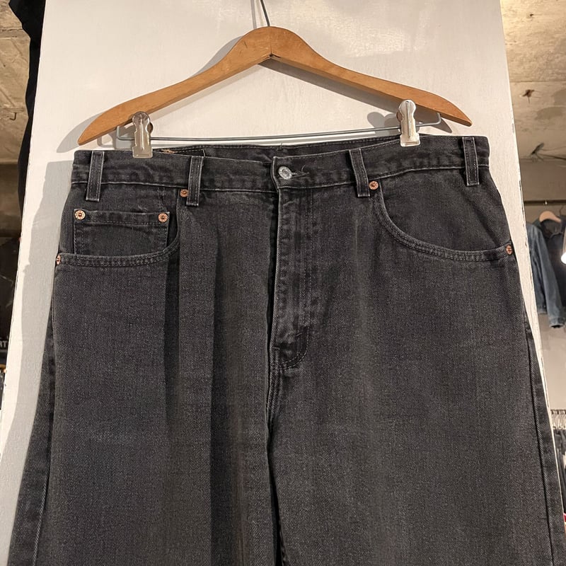 00s USA Levi ブラックデニム リーバイス 505 W34 L32 00s 02年製/LEVI'S リーバイス/505 ブラックデニム ボタン裏615