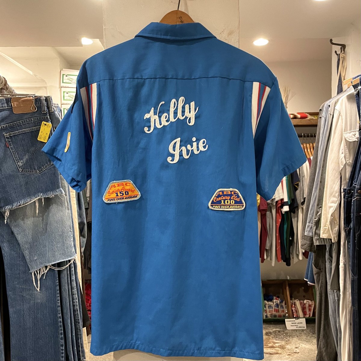 70s Hilton Vintage Bowling Shirt ボウリングシャツ チェーンス