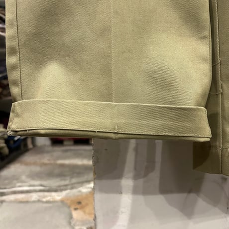 80s　Dickies 874　ワークパンツ　ディッキーズ　ベージュ　チビタグ　36×30　USA製　(S3996)