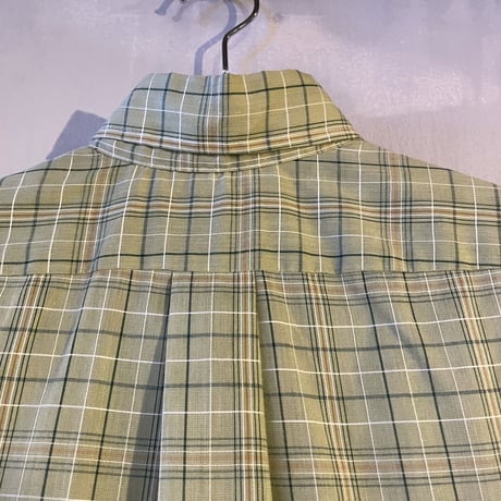 70s　TOWNCRAFT　S/S ボタンダウンシャツ　チェック柄　USA製　JC Penny　(S3690)