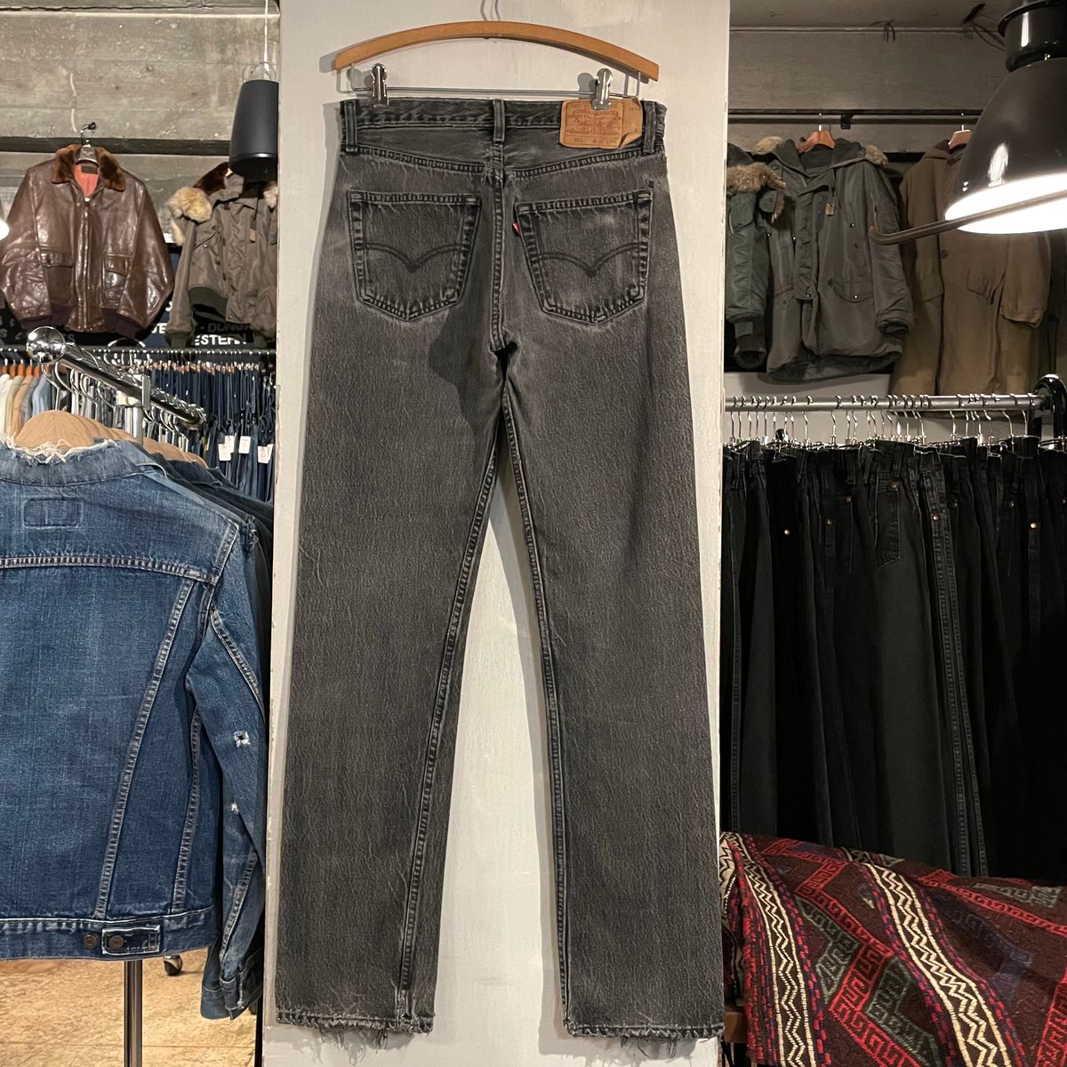 【雰囲気◎】Levi's 96年製 501 USA製 ブラック W38 90s Levi's 501 後染め ブラックデニムパンツ 31×34 USA製 1996