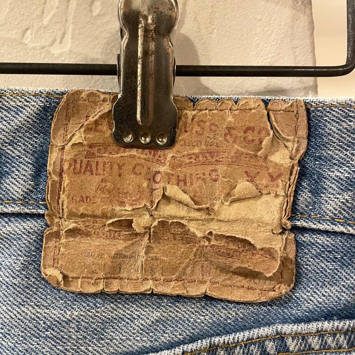 Levi's 501 66後期 バックポケット裏チェーンステッチ Levi's 501 66後期 バックポケット裏チェーンステッチ