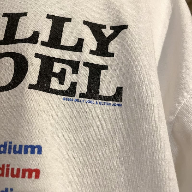 【希少】90s USA製 ビリージョエル ツアー アート系 ロンT 白 XL 90s All Sport エルトンジョン × ビリージョエル ツアーTシャツ USA製