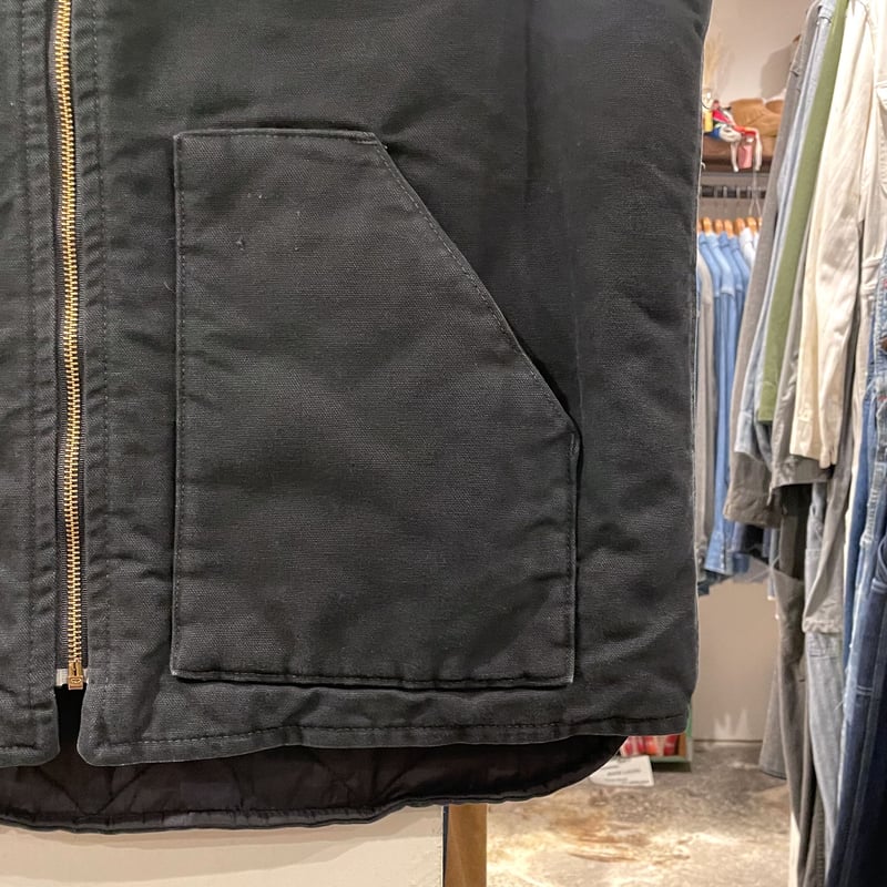 Carhartt ダック地 ベスト ブラック カーハート ダック XL TALL Carhartt ダック地 ベスト ブラック カーハート ダック XL TALL