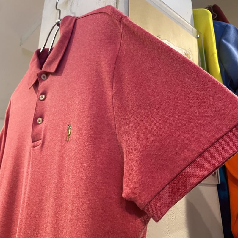 POLO RALPH LAUREN ショートスリーブ ポロシャツ 無地 サーモン