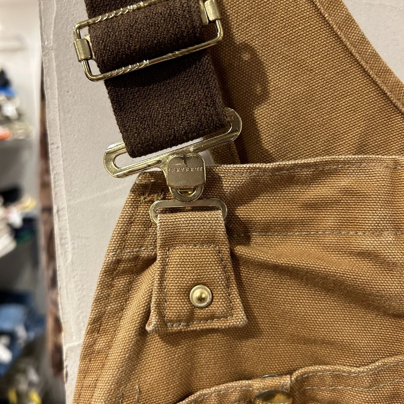 90s Carhartt ダック地 オーバーオール ダブルニー カーハート