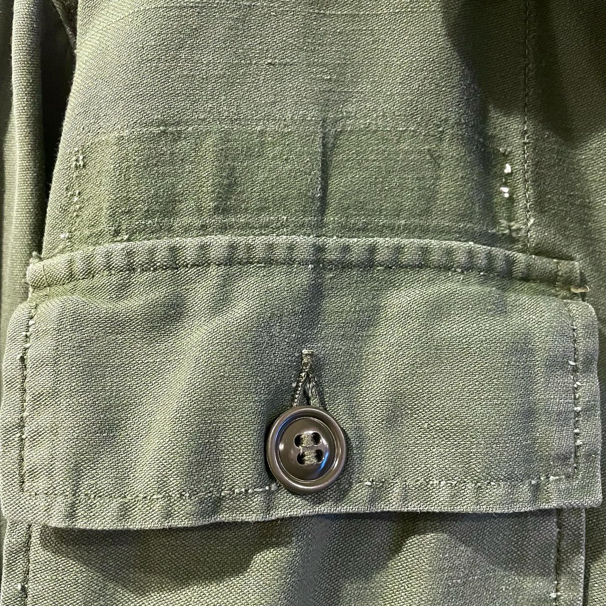 60s US ARMY ユーティリティシャツ 筒袖1st後期 OG 107 COTTON SA