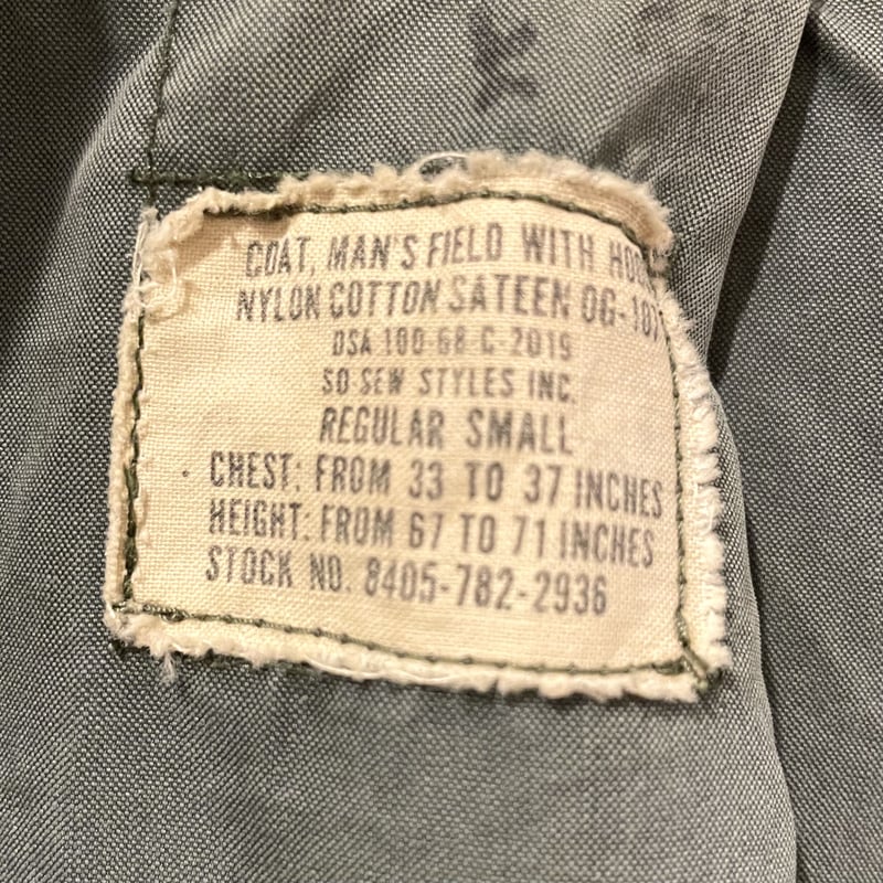 60s US ARMY M-65 Field Jacket 2nd type アルミジップ グ