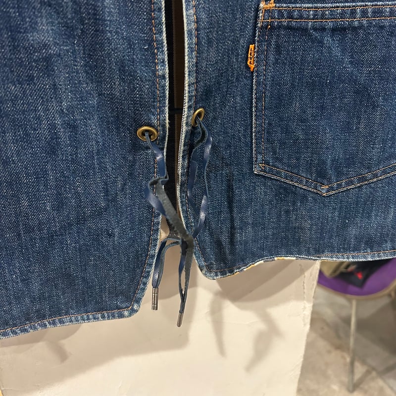 70s Levi's リバーシブルデニムベスト オレンジタブBig E 70s Levi's リバーシブルデニムベスト オレンジタブBig E