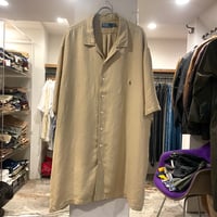 T*A様 M サンドベージュ ラルフローレン caldwell オープンカラーシ 90s Polo by Ralph Lauren CALDWELL S/Sオープンカラーシャツ