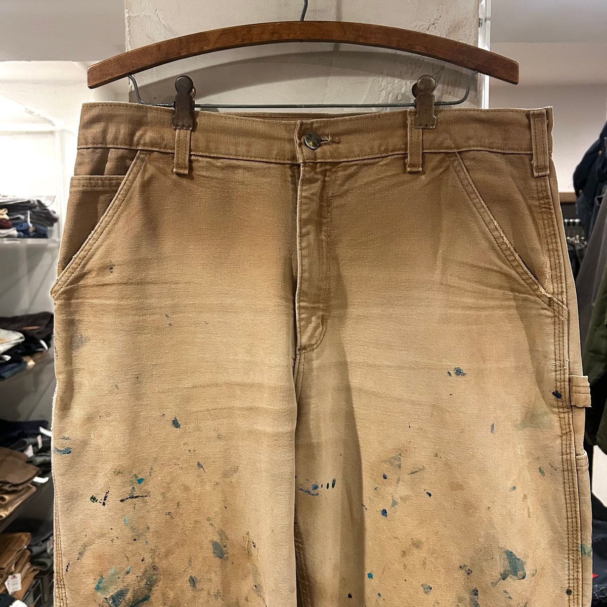 雰囲気⭕️Carhartt デニムペインターパンツ ペンキ飛び ダメージ 雰囲気⭕️Carhartt デニムペインターパンツ ペンキ飛び ダメージ