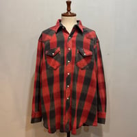 80s　Wrangler　L/S ウエスタンネルシャツ　Size 19　ラングラー　ウエスタンシャツ　(S5168)