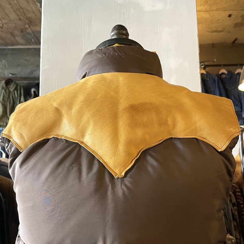 70s Rocky Mountain ダウンベスト USA製 レザーヨーク ロッキー 70s Rocky Mountain ダウンベスト USA製 レザーヨーク ロッキー