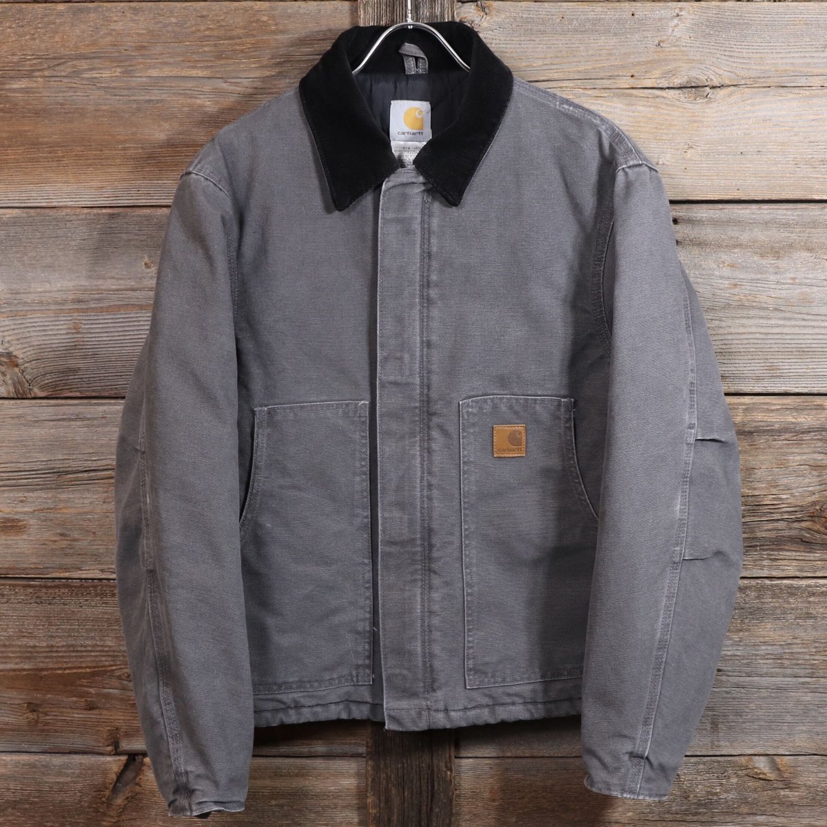 カーハート Carhartt ダック地ワークジャケット メンズL /eaa297467ワンポイント無地生産国