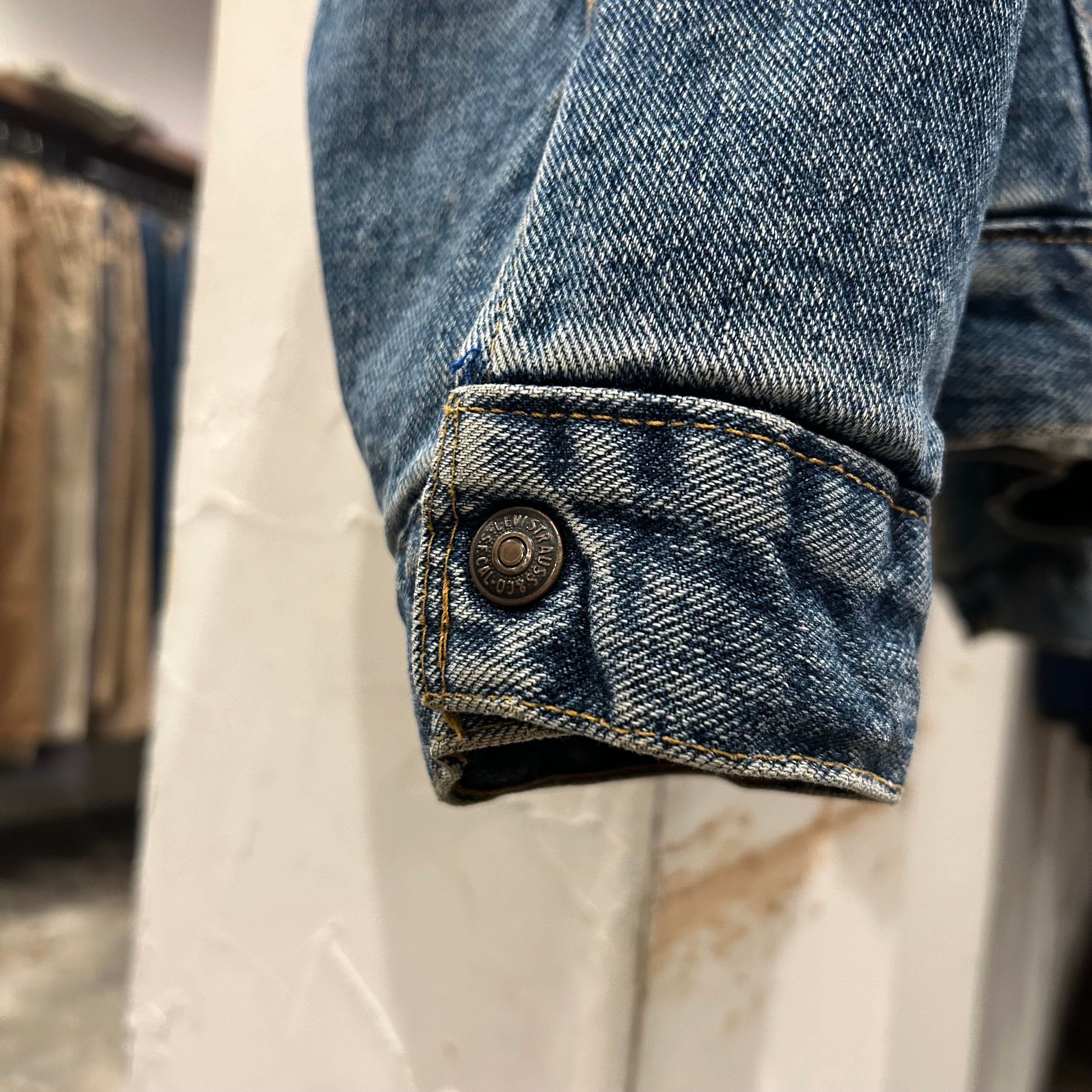 90s Levi's 70617 4891 デニムジャケット ネイティブ柄ブランケット USA