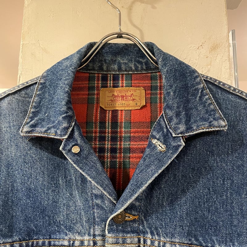 80s Levi's 70417 6985 リーバイス デニムジャケット ネルライナー USA...