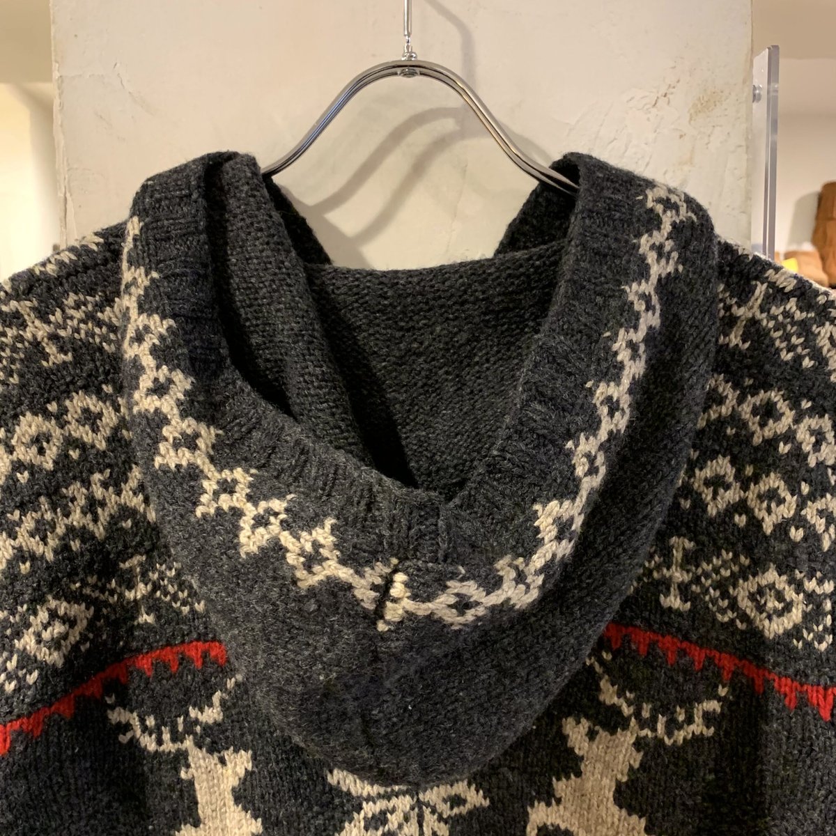 Ralph Lauren - 別格の風景画 芸術 超稀少XL 90s ラルフローレン トナカイ ニットパーカー 別格の風景画 芸術 超稀少XL 90s ラルフローレン トナカイ
