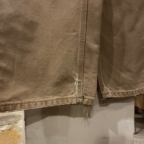 carhartt　ダック地　ペインターパンツ　カーハート　ダークカーキ　雰囲気系　32×33　(S4197)