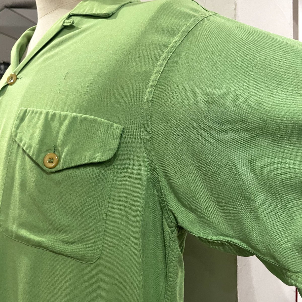 Service Bowling Shirt ヴィンテージボウリングシャツ マチ付き Service Bowling Shirt ヴィンテージボウリングシャツ マチ付き