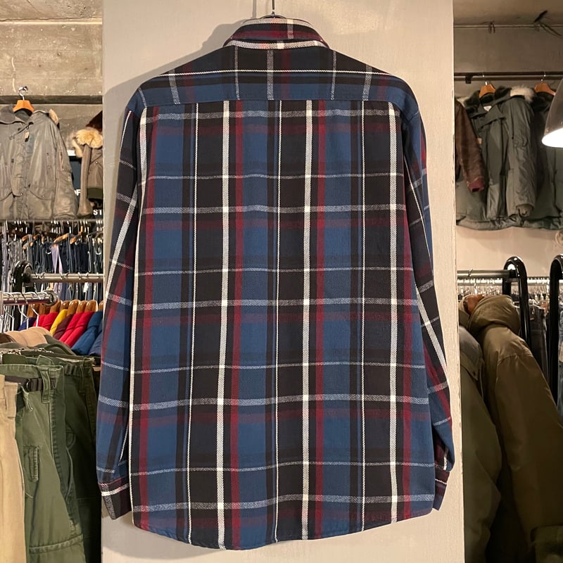 80s～ FIVE BROTHER L/S ネルシャツ Size L コットンシャツ ファイブ