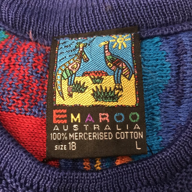 【EMAROO】マルチカラーニットセーター Lサイズ 3Dニット 立体 EMAROO】マルチカラーニットセーター Lサイズ 3Dニット 立体