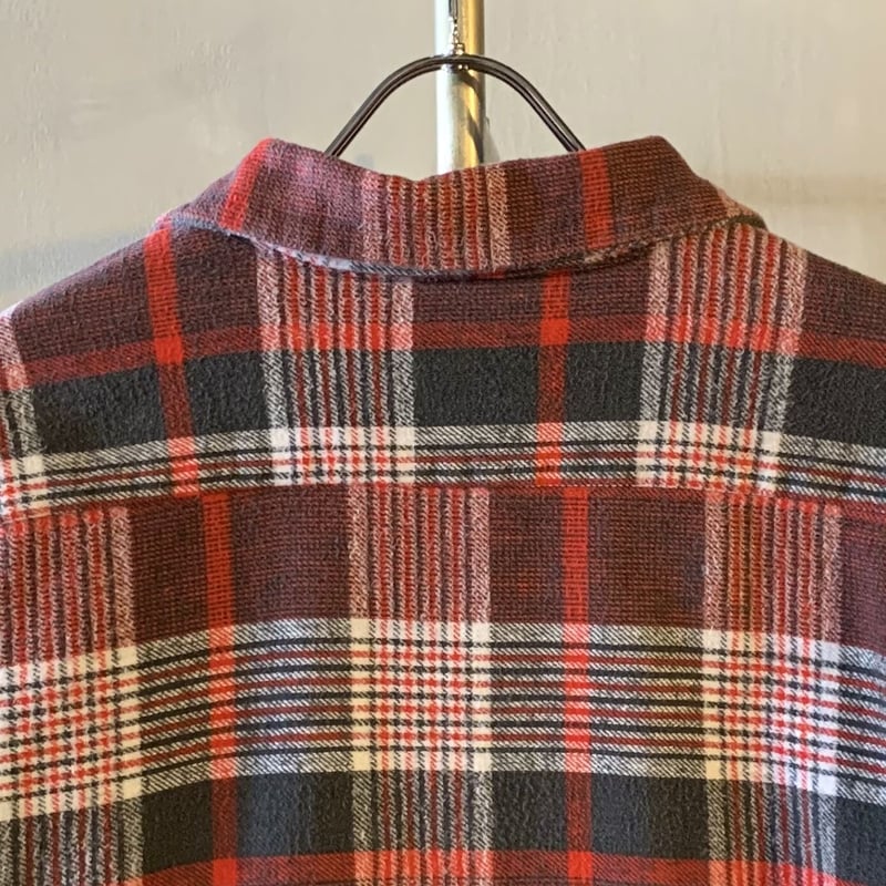 50s FRUIT OF THE LOOM ヴィンテージ ネルシャツ オープンカラー