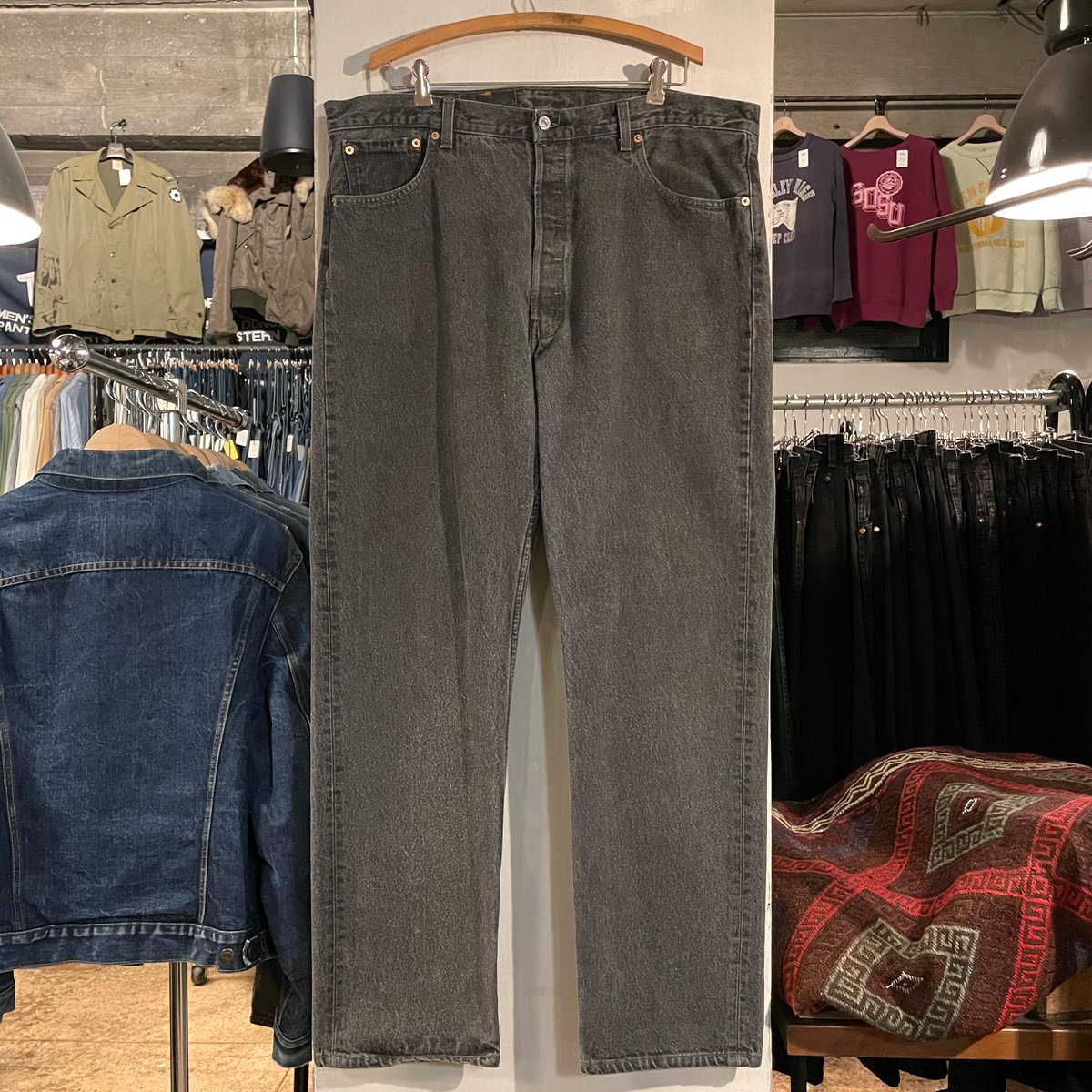 Levi's 501ブラックジーンズ/先染デニム/18年製/古着/W40L32 Levi's 501ブラックジーンズ/先染デニム/18年製/古着/W40L32