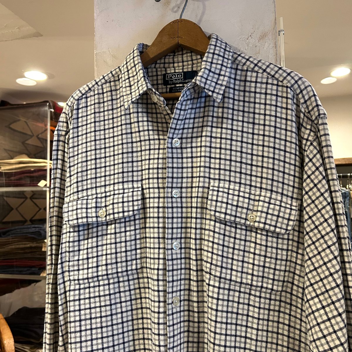 Polo by Ralph Lauren Benford 長袖シャツ　S 古着 ラルフローレン Ralph Lauren BENFORD 長袖 シルク