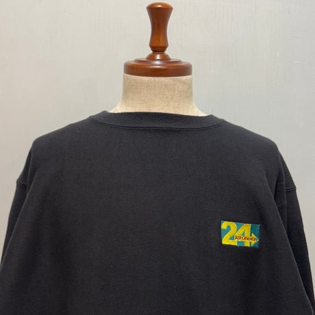 90s　Champion　リバースウィーブ　Reverse Weave　Size XXL　ブラック　企業モノ　刺繡タグ　チャンピオン　(S4945)