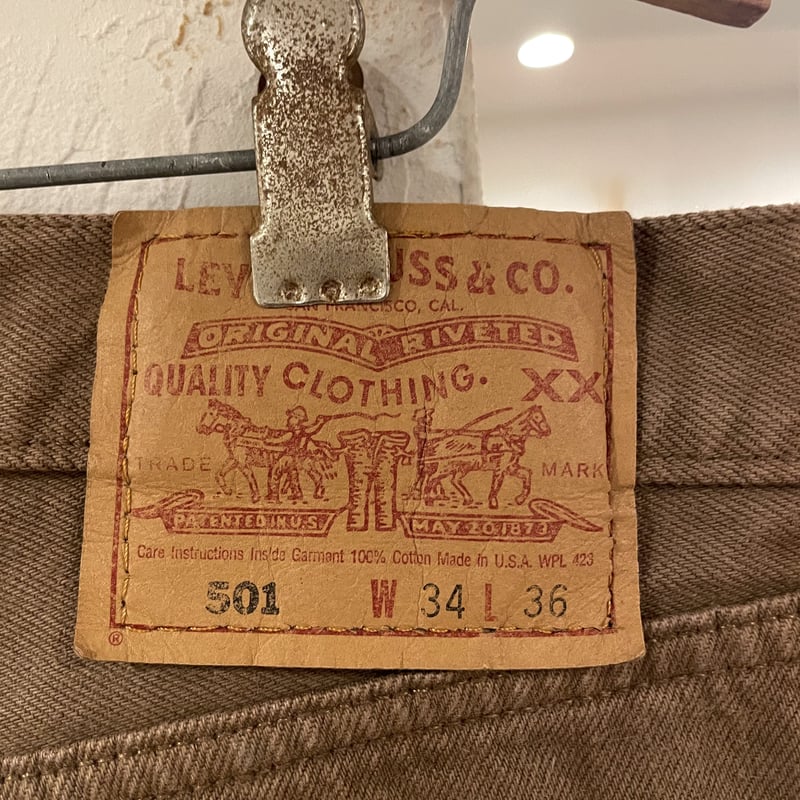 Levi's 501 90年代 リーバイス501 後染めカラーデニム ブラウン