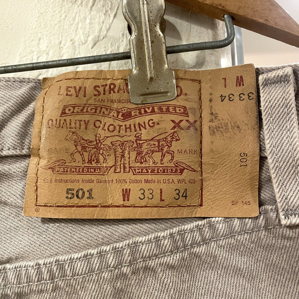 90s Levi's 501-0648 リーバイス501 カラーデニム グレー USA製 19