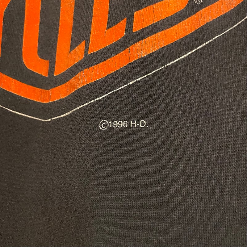 ハーレーt 90s 00s black Harley-Davidson 90s HARLEY-DAVIDSON S/S Tシャツ ハーレーT ビッグサイズ ©1996