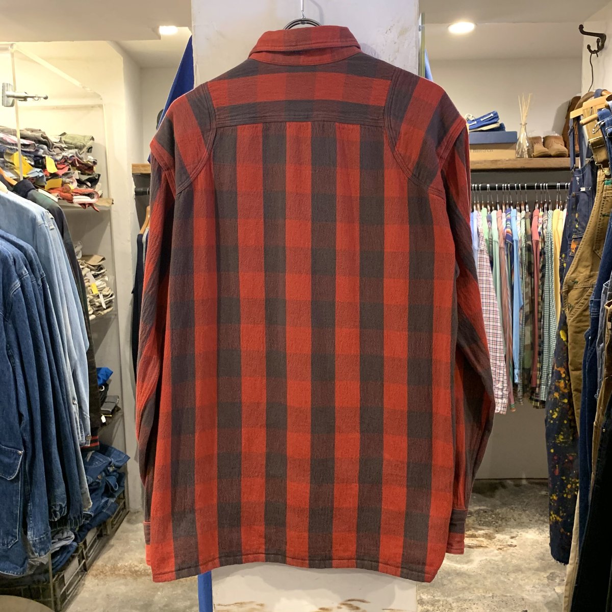 美品■RRL ラルフローレン【M】バッファローチェックシャツ ネルシャツ リネン RRL バッファローチェックシャツ ラルフローレン ネルシャツ