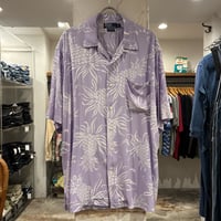 Polo by Ralph Lauren　CLAYTON　S/Sオープンカラーシャツ　ラルフローレン　Size L　半袖ハワイアンシャツ　レーヨン　パープル系　(S4595)
