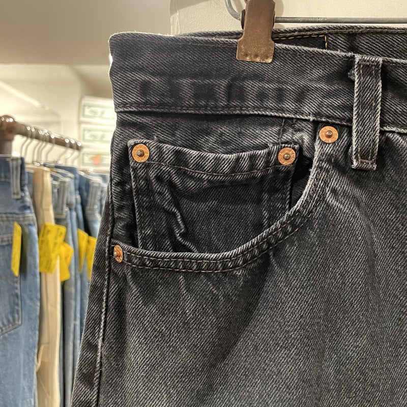 Levi's 501 00s リーバイス501 後染めブラックデニムパンツ ボタン裏