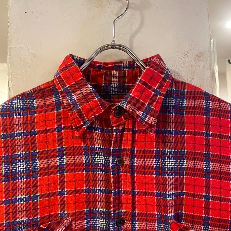 Saugatuck XL 赤黒チェックネルシャツ 衿芯 70s 80sサイズXL 80s ST JOHN'S BAY ネルシャツ 黒赤チェックUSA製 XL - メルカリ
