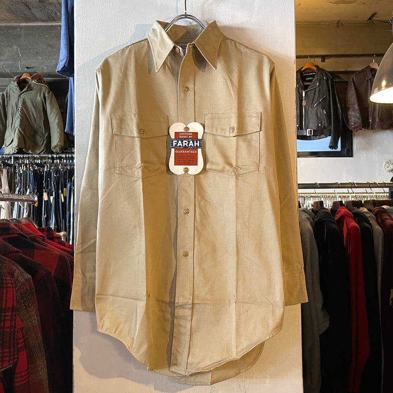50s FARAH Vintage Work Shirt DEAD STOCK ワークシャツ 