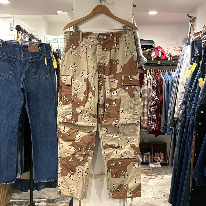 80s USA製 BDU パンツ ミリタリー チョコチップカモ 米軍実物 MILITARY 実物 新品 デッドストック 米軍 6Cデザート（チョコ