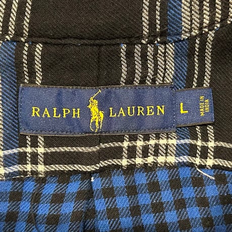 RALPH LAUREN　L/Sネルシャツ　ラルフローレン　Size L　ボタンダウン　長袖シャツ　(S3765)