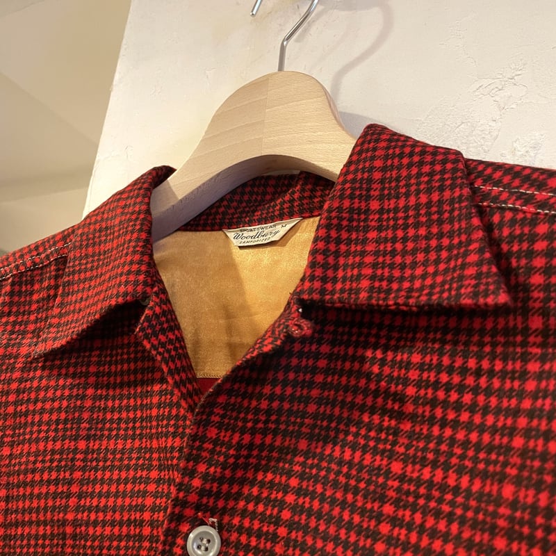 Woodbury SANFORIZED 50s DEAD STOCK プリントネルシャツ ボッ